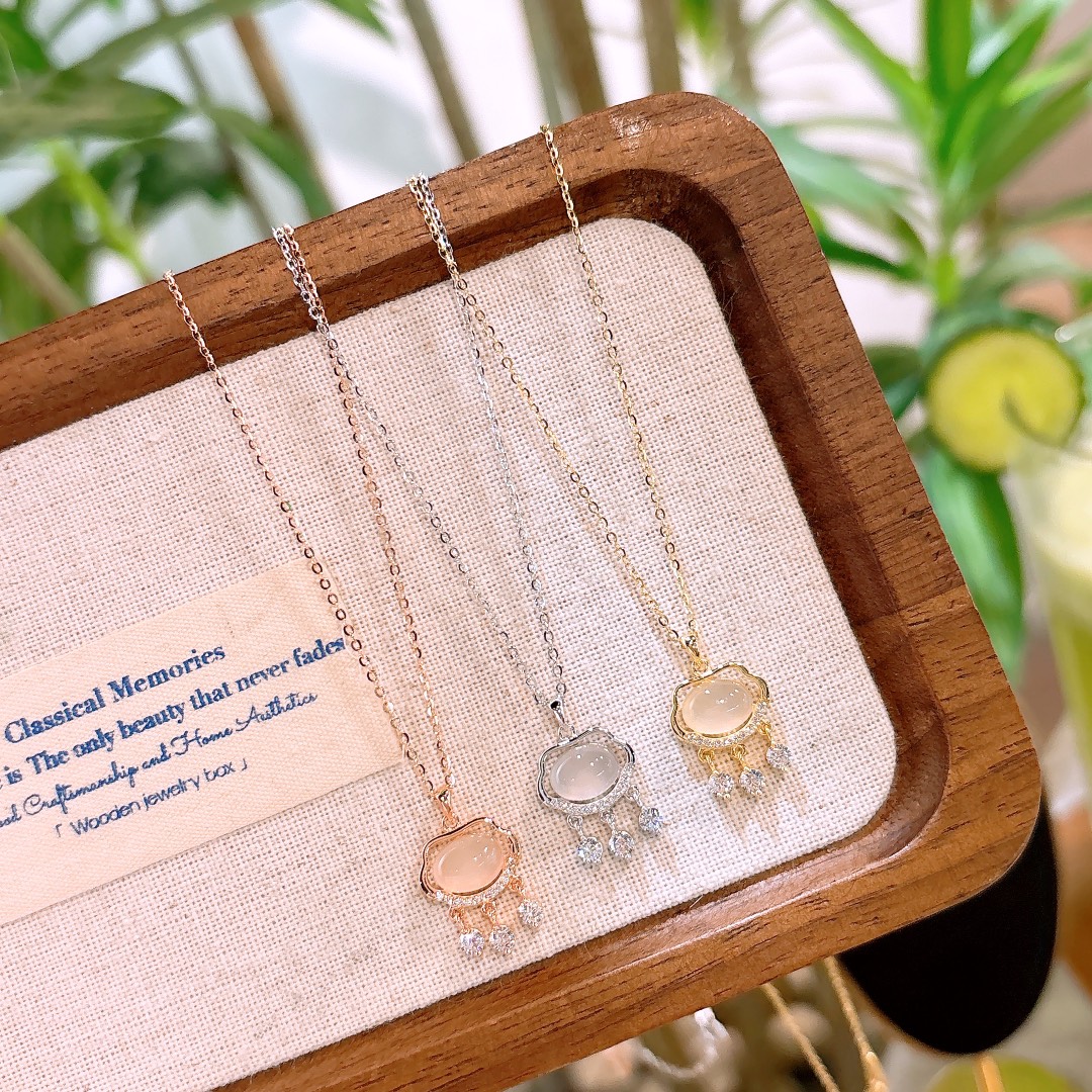 Solid Silver Necklace Light Luxury Proposal Silver