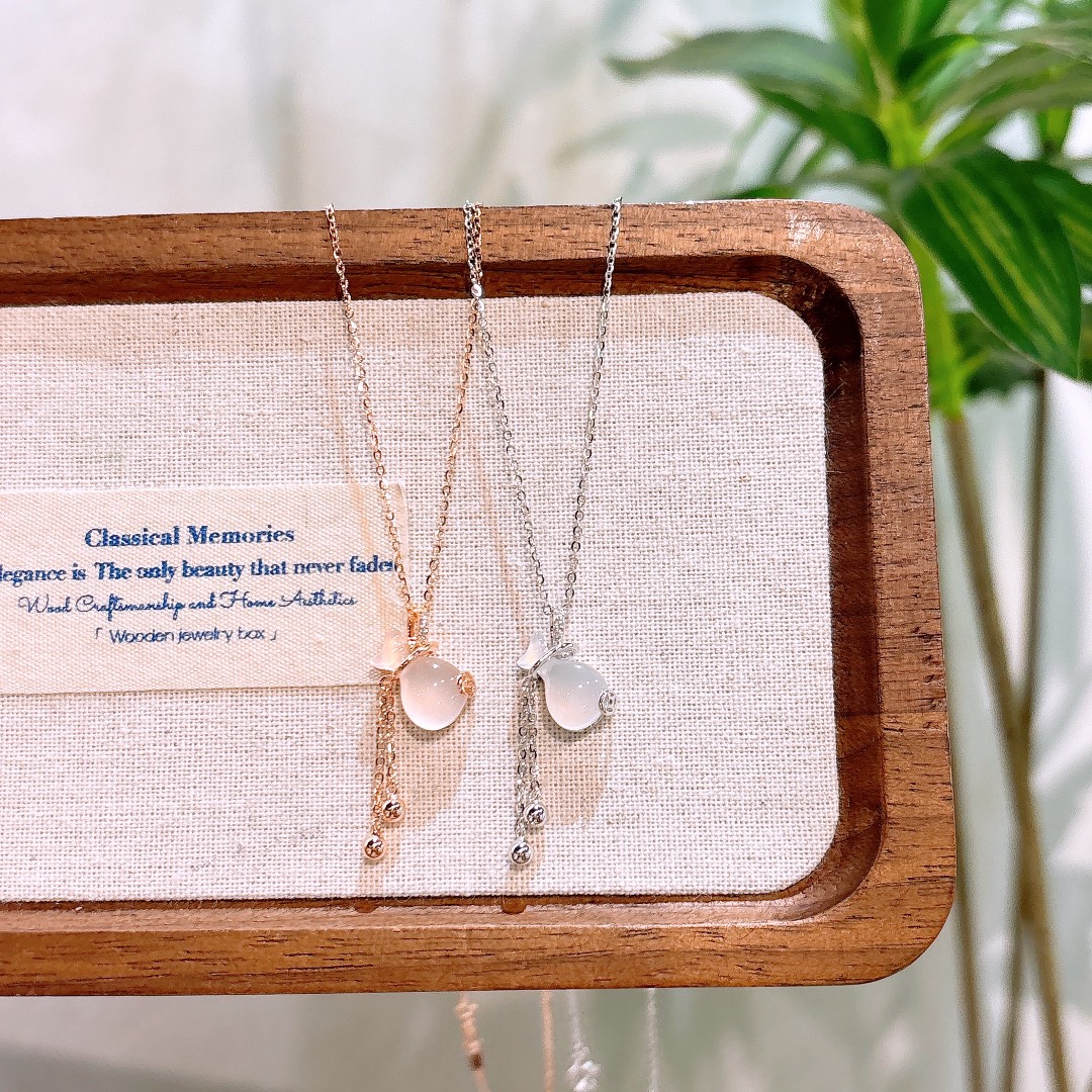 S925 Sterling Silver Necklace Light Luxury Mother's Birthday Silver