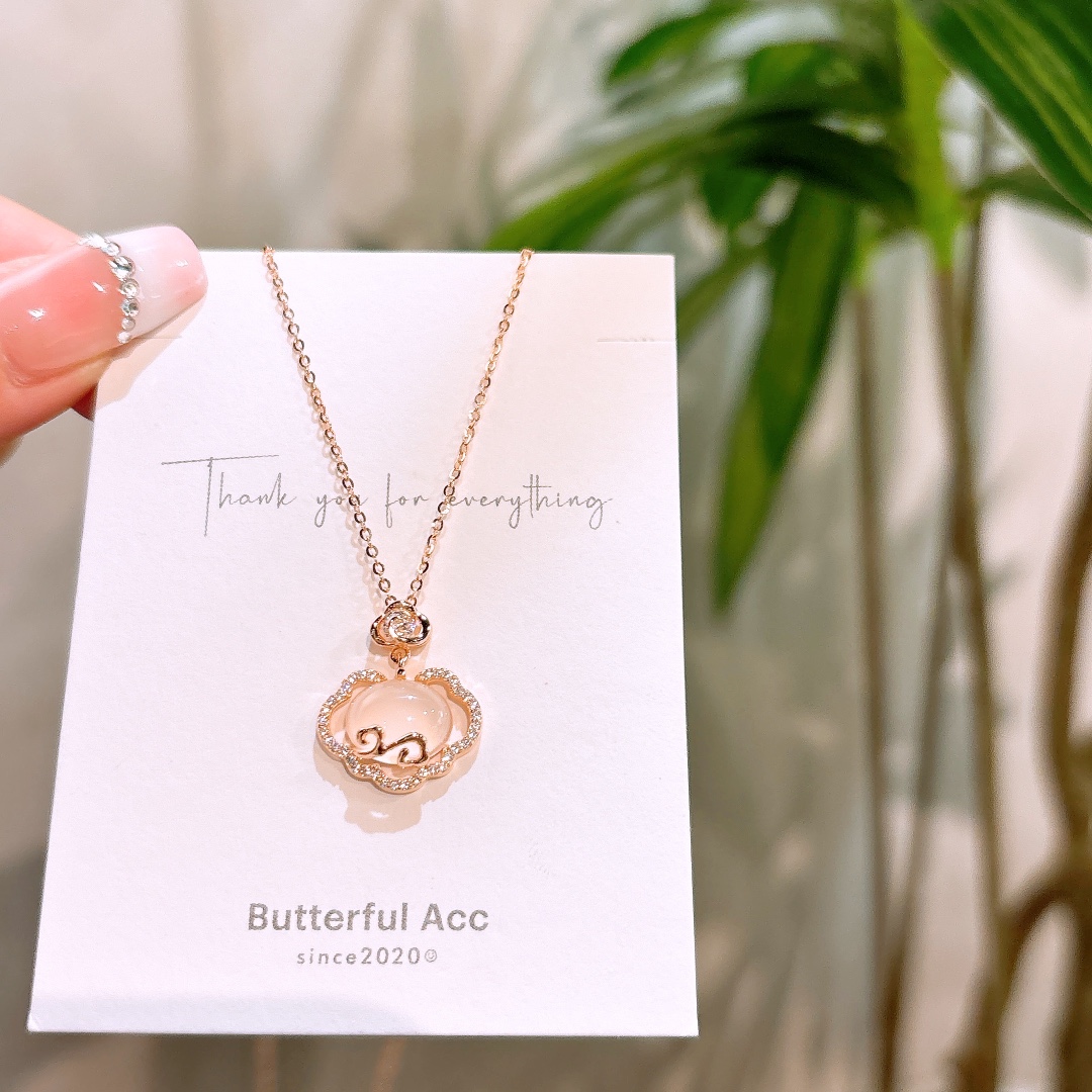 Low Allergy Silver Necklace Cute Father's Day Gold