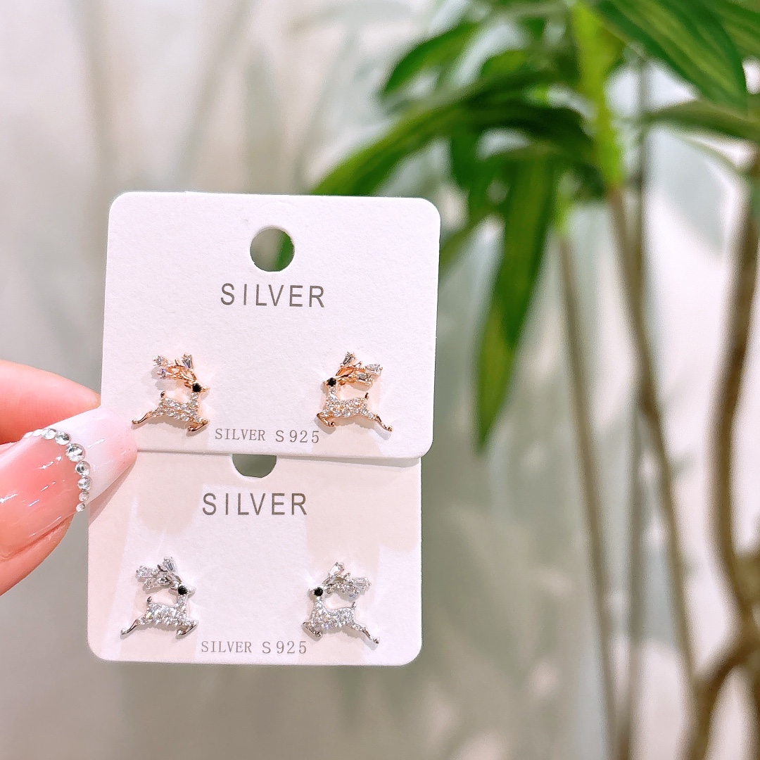 S925 Sterling Silver Earrings Minimalist Graduation Silver