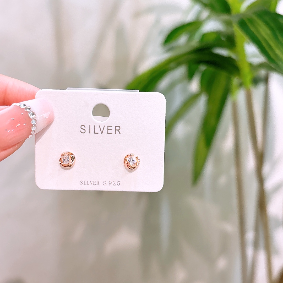 High Polish Silver Earrings Pure Housewarming Gold