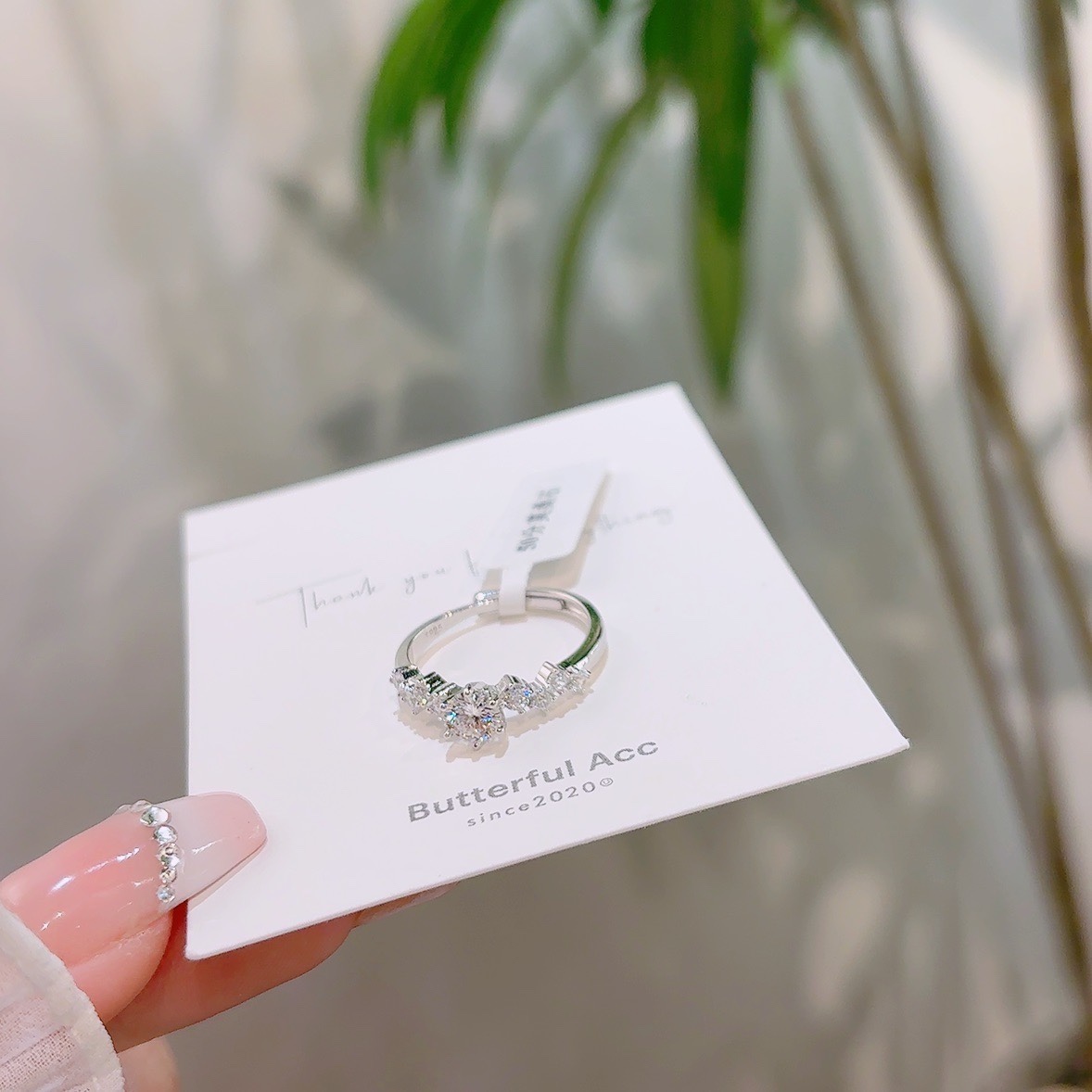 925 Silver Moissanite Ring Gentle Confession Gold