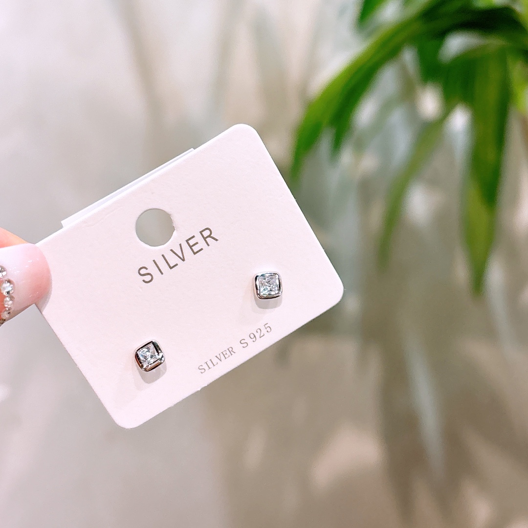 S925 Sterling Silver Earrings Vintage Proposal Gold