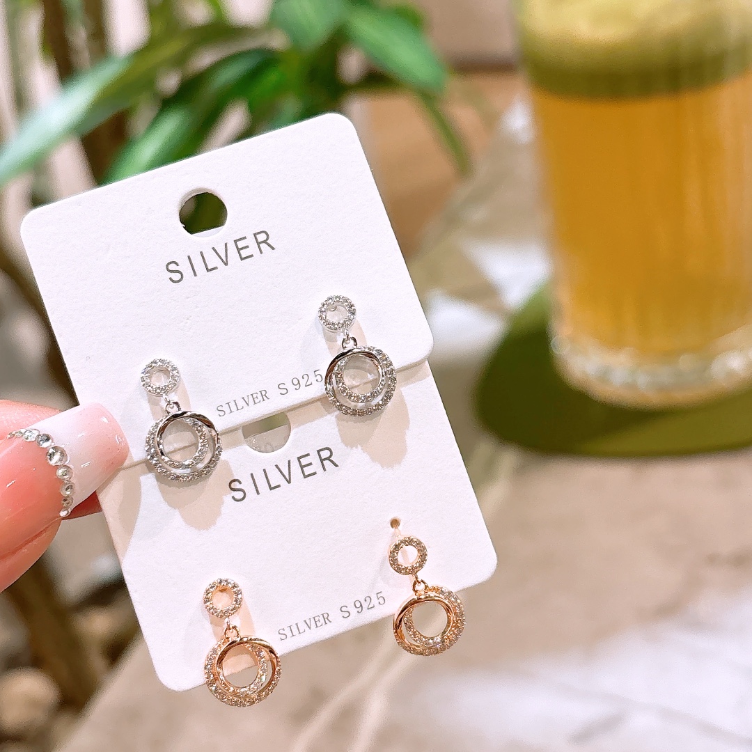 S925 Sterlingsilber Ohrringe Weich Weihnachten Silber