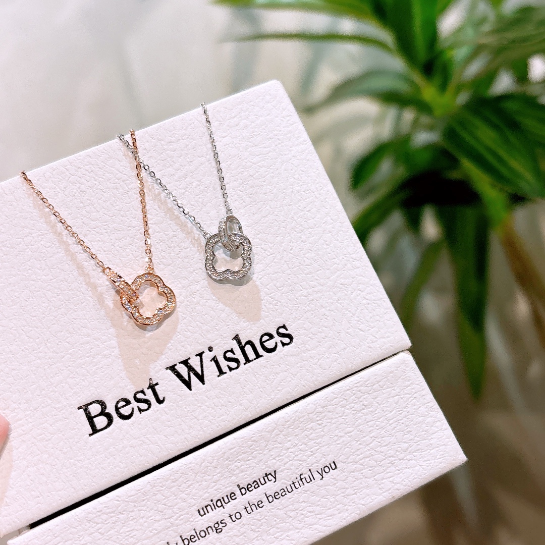 韓国風S925スターリングシルバーネックレスシルバー プロポーズ