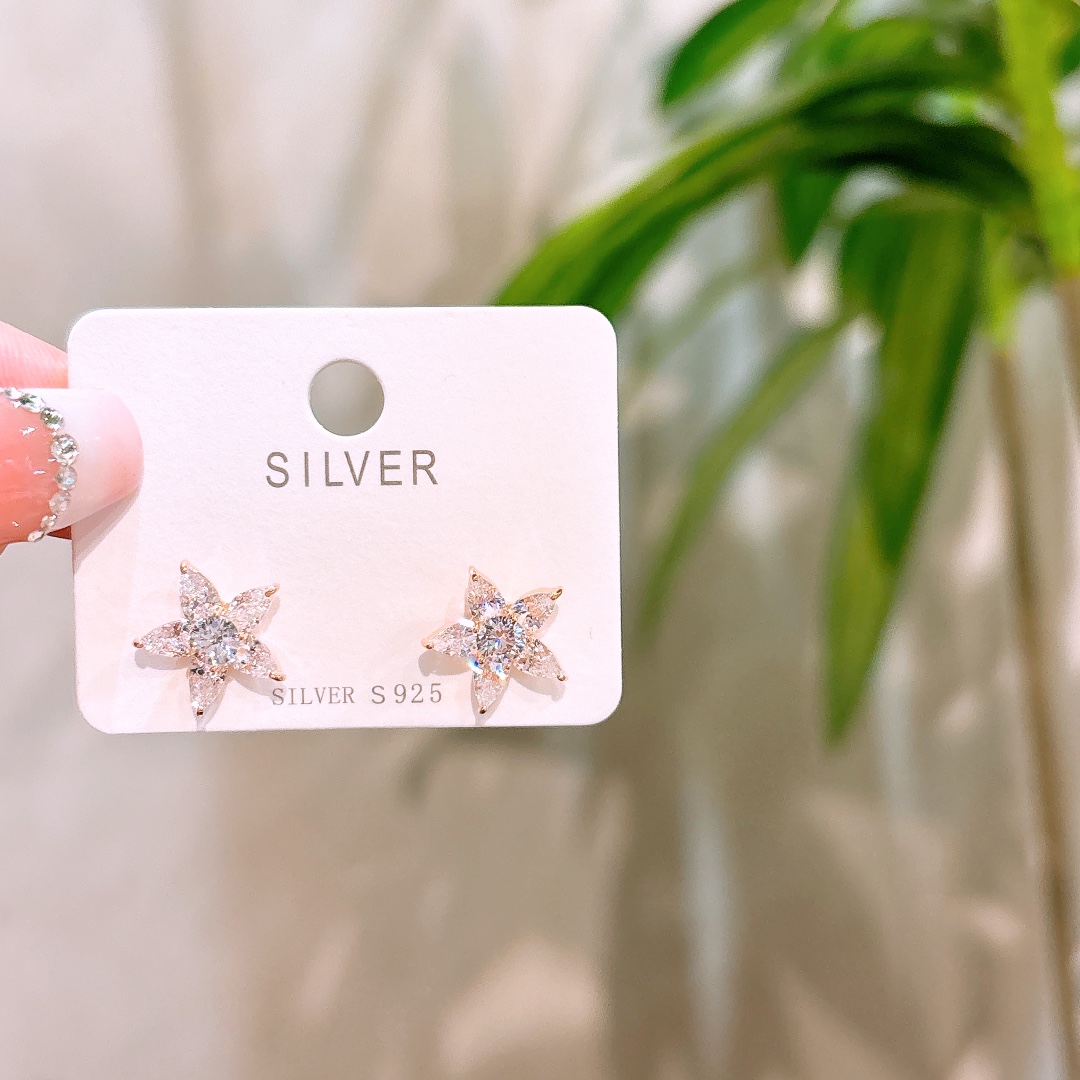 925 Silver Earrings Artistic Proposal Gold