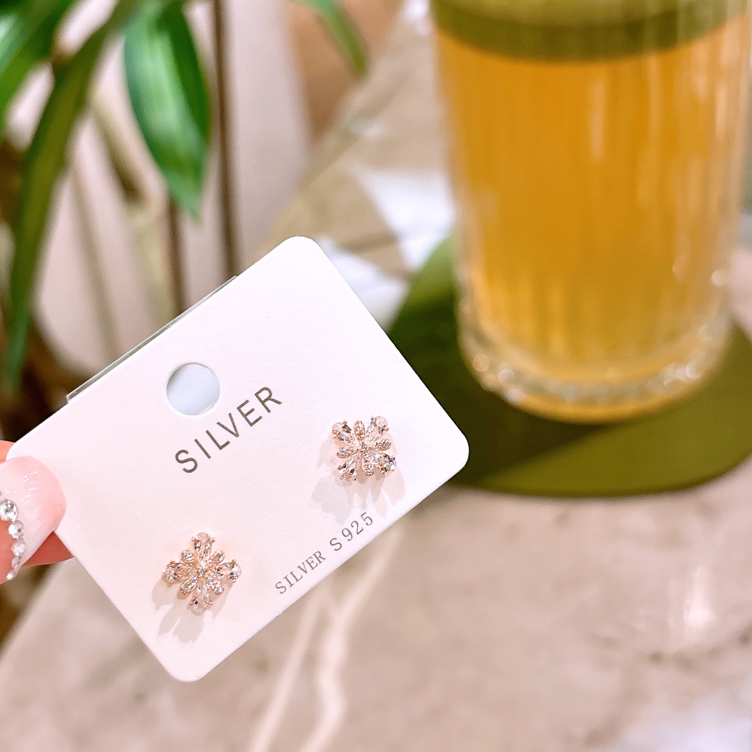 High Polish Silver Earrings French Spring Festival Silver