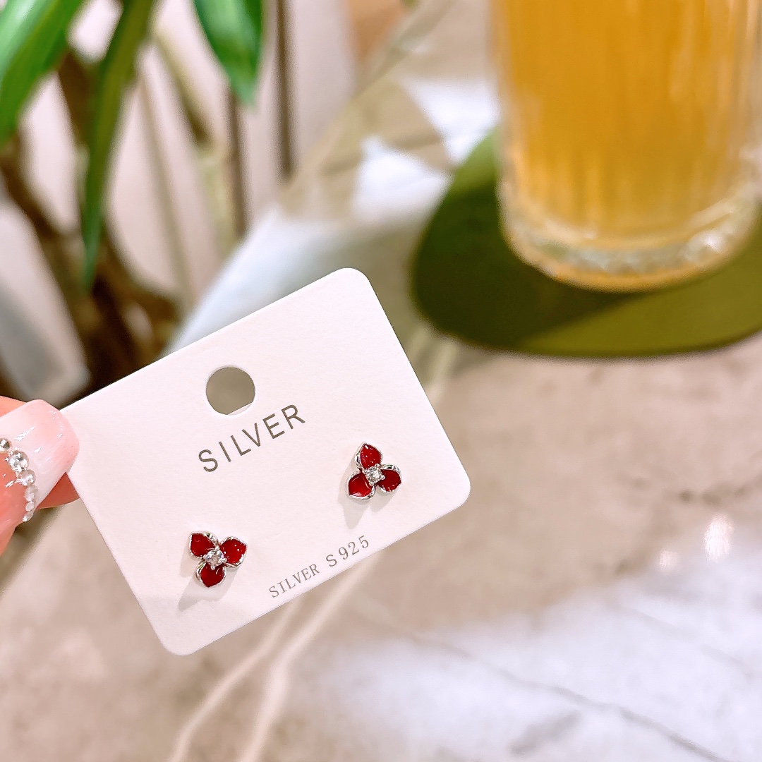 Fine Silver Earrings Girly Wedding Registration Gold