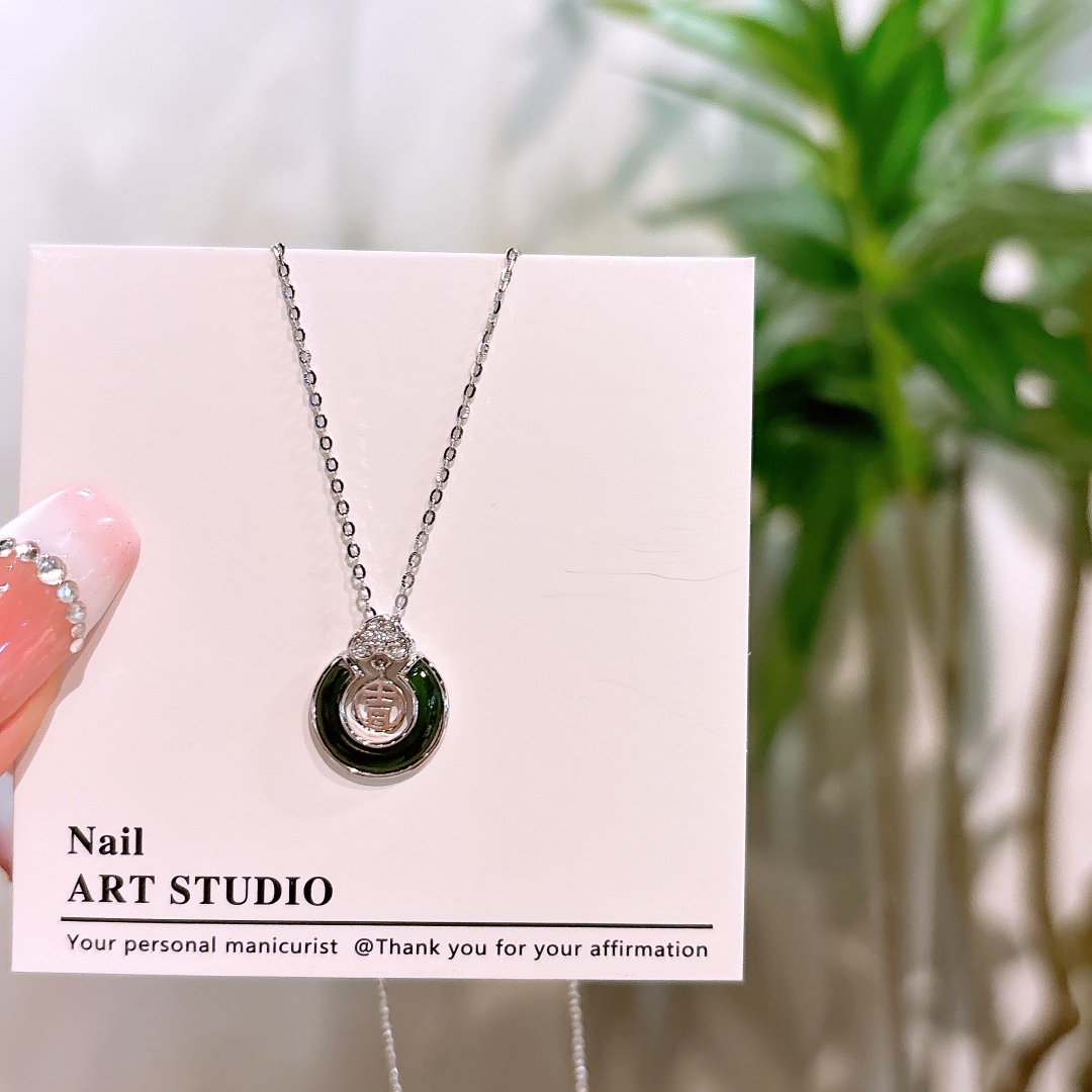 Nickel Free Silver Jasper Necklace Forest Everyday Wear Silver