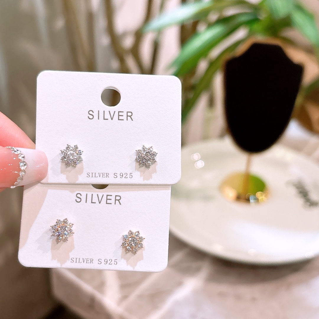 Feinsilber Ohrringe Elegant Muttertag Gold