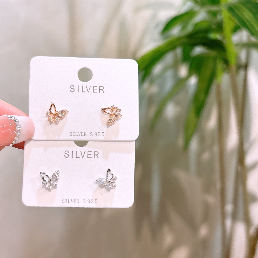 925 Silver Earrings Delicate Proposal Gold