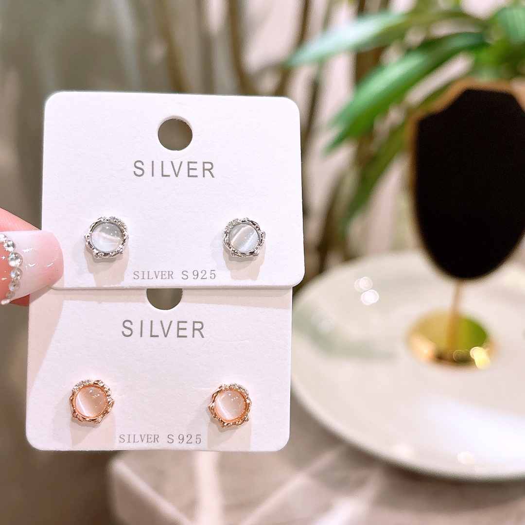 Solid Silver Earrings Minimalist Anniversary Gold