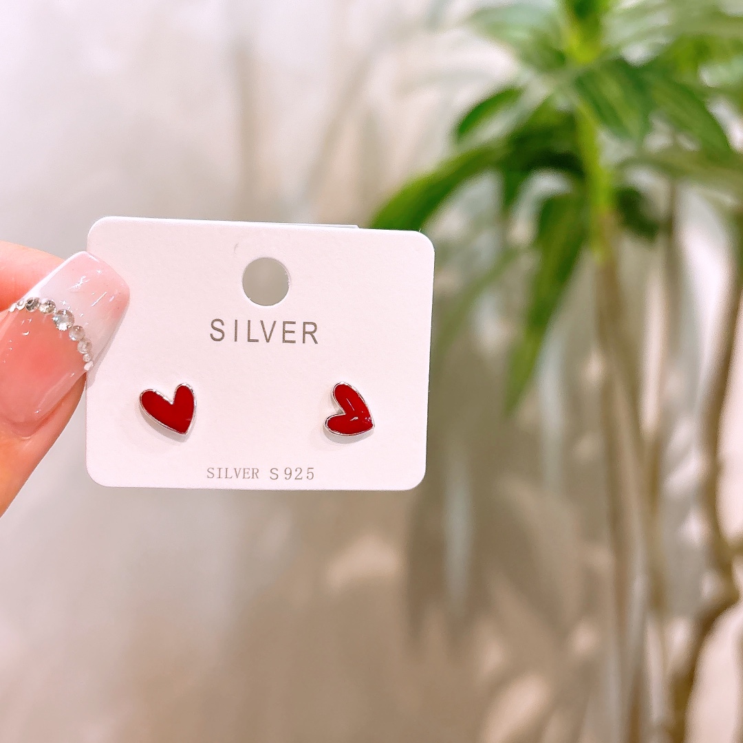 Fine Silver Earrings Girly Valentine's Day Silver