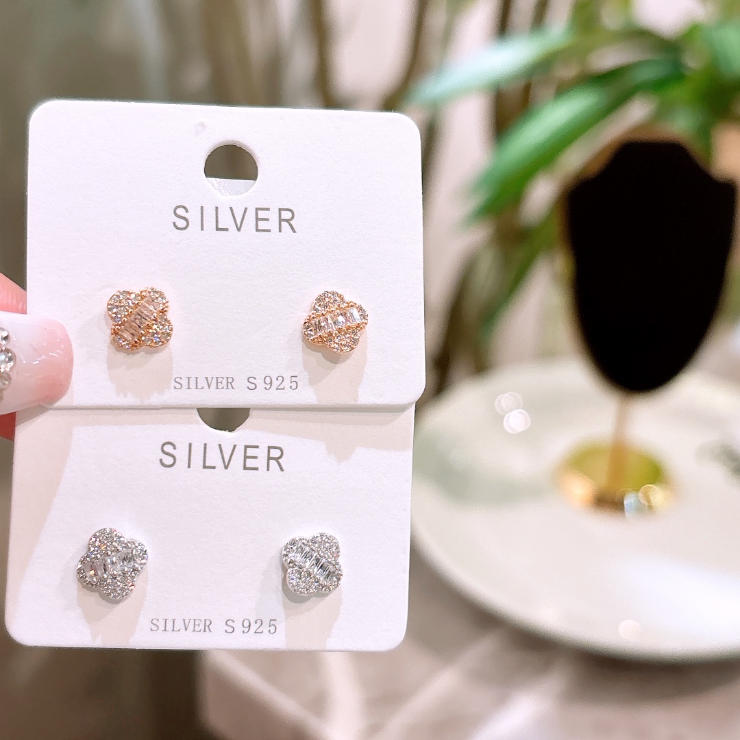 Low Allergy Silver Earrings Girly Spring Festival Gold
