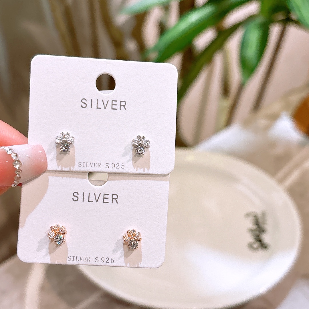 Solid Silver Earrings Cute Birthday Silver