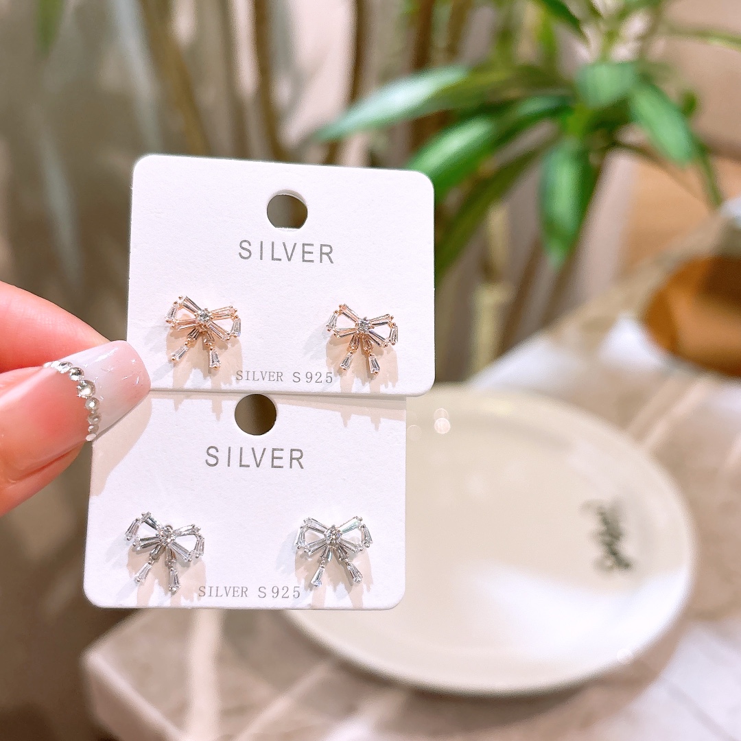 925 Silver Earrings Cute Anniversary Gold