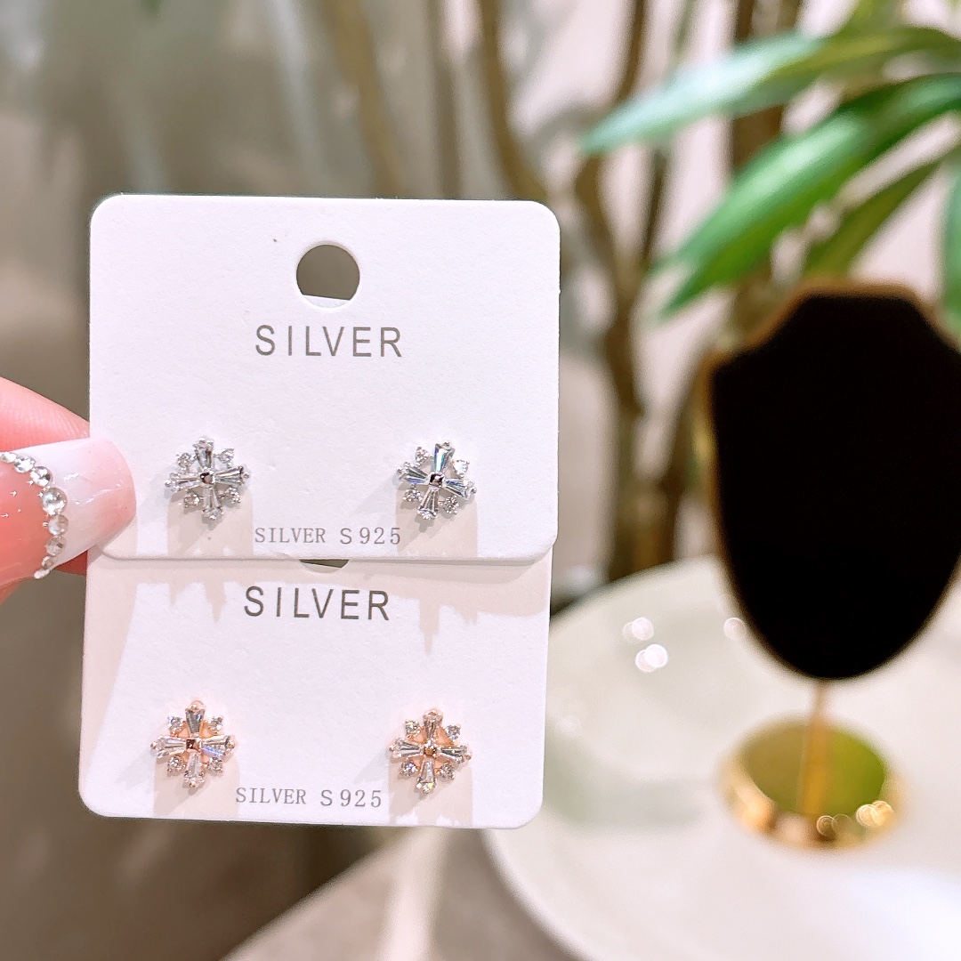 S925 Sterlingsilber Ohrringe Zart Geständnis Silber