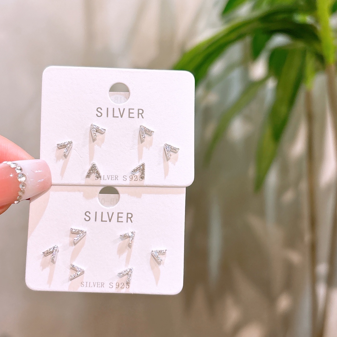 Solid Silver Earrings Elegant Anniversary Gold