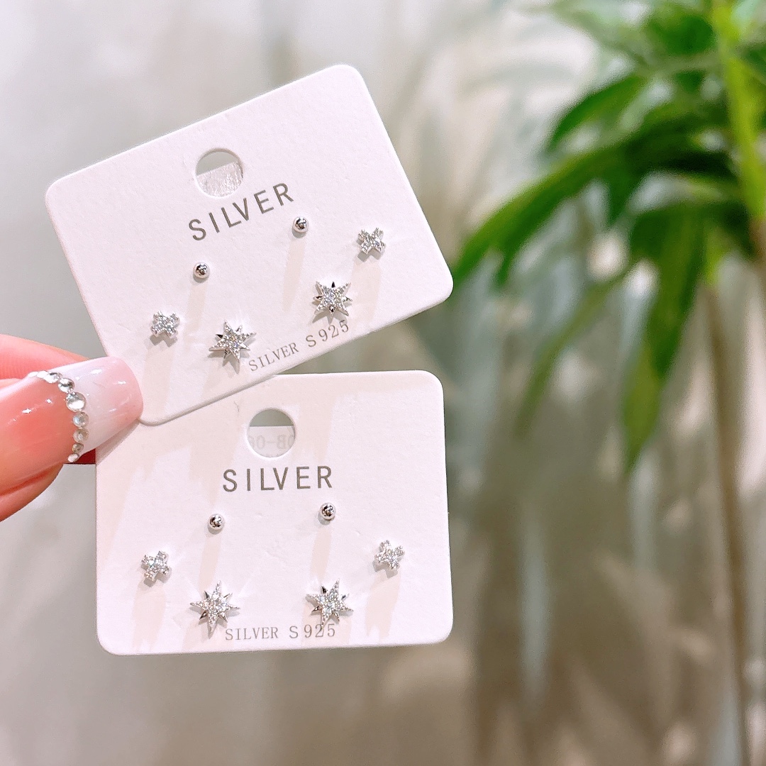 Nickel Free Silver Earrings Light Luxury Confession Gold