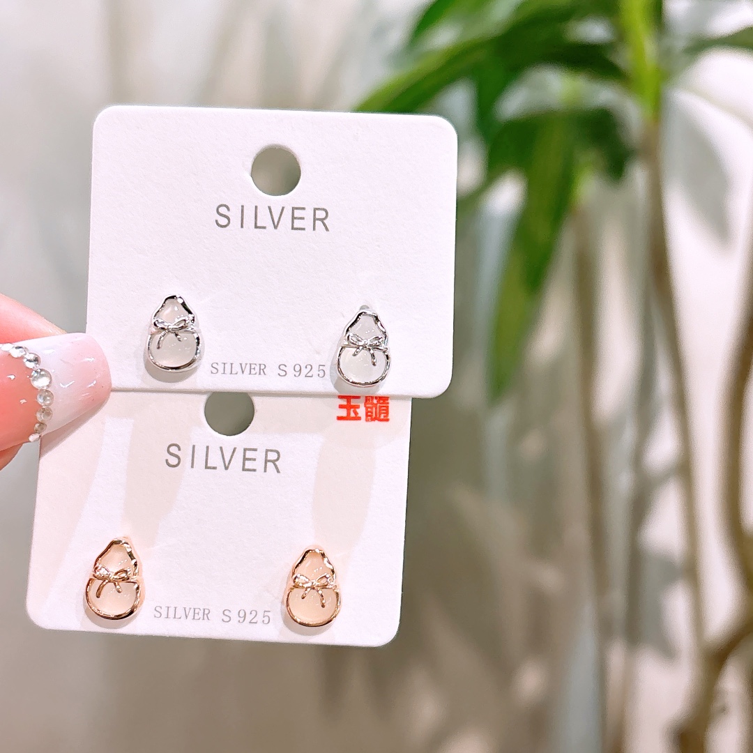 Solid Silver Earrings Chic Valentine's Day Gold