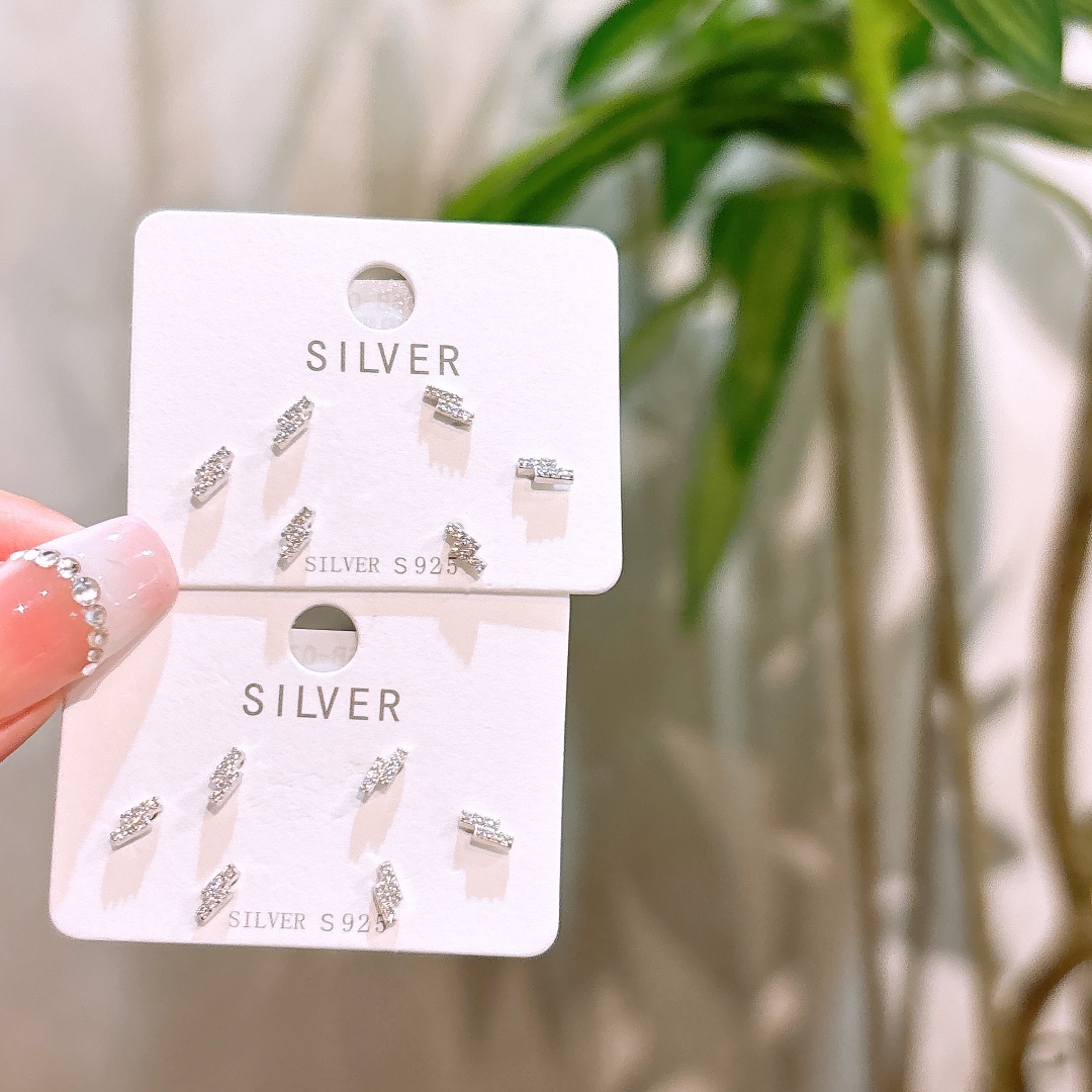 Solid Silver Earrings Girly Valentine's Day Gold