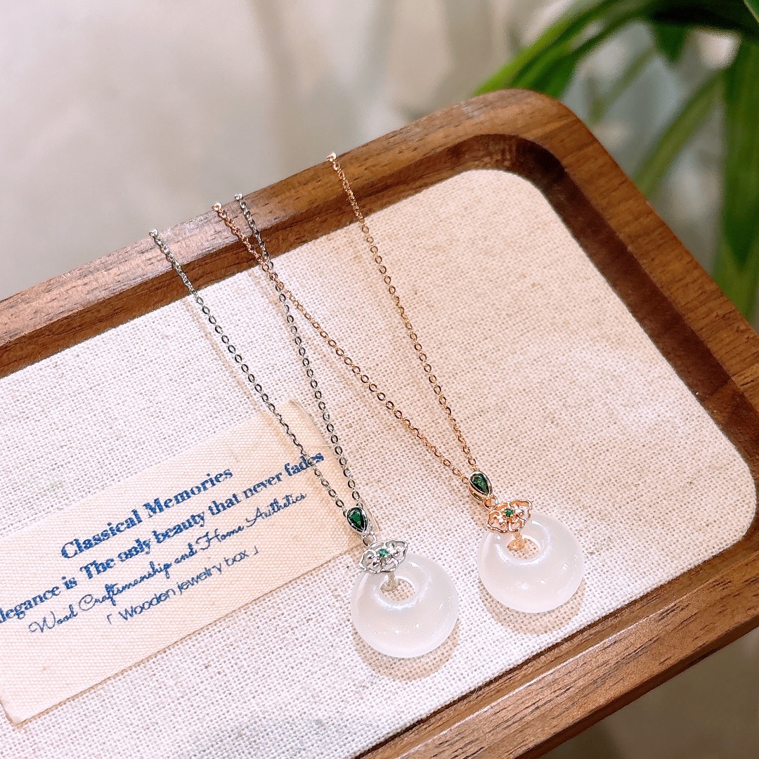 925 Silver Necklace Light Luxury Everyday Wear Gold