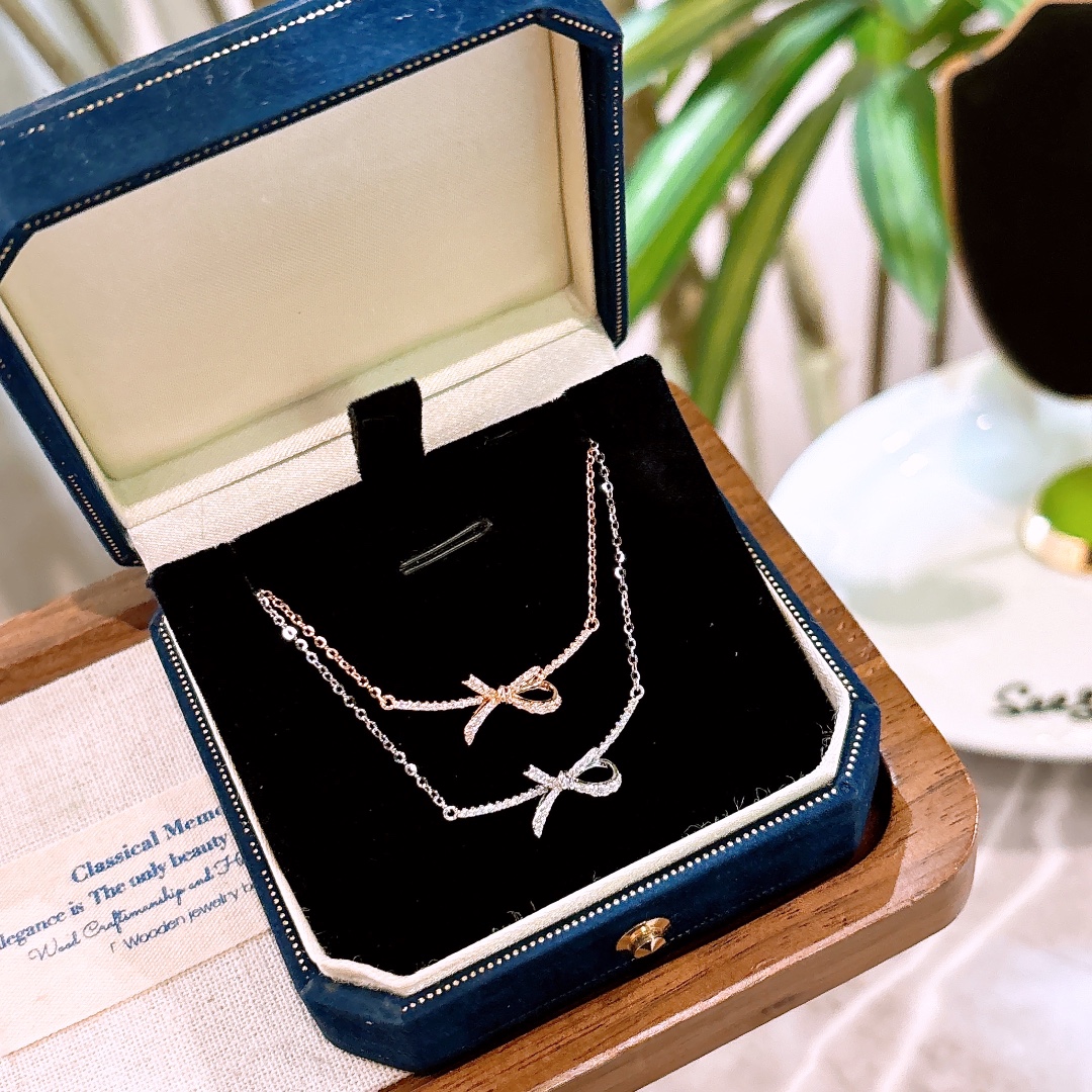 S925 Sterling Silver Necklace Sweet Mother's Birthday Gold