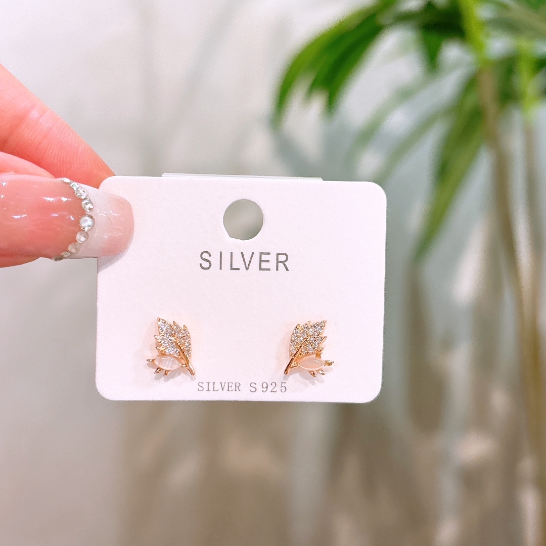 Solid Silver Earrings Ethereal Birthday Gold