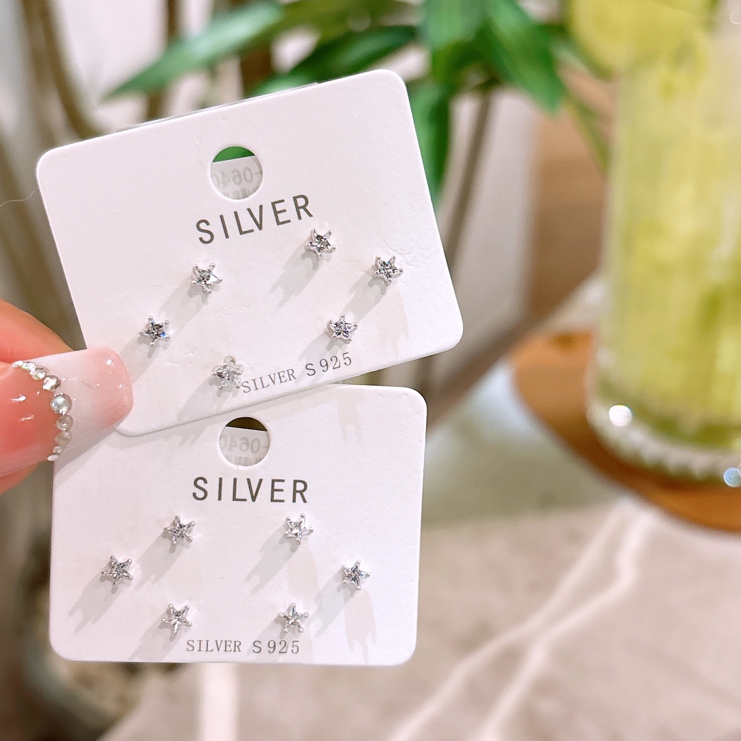 Low Allergy Silver Earrings Ultra Minimal Teacher's Day Silver