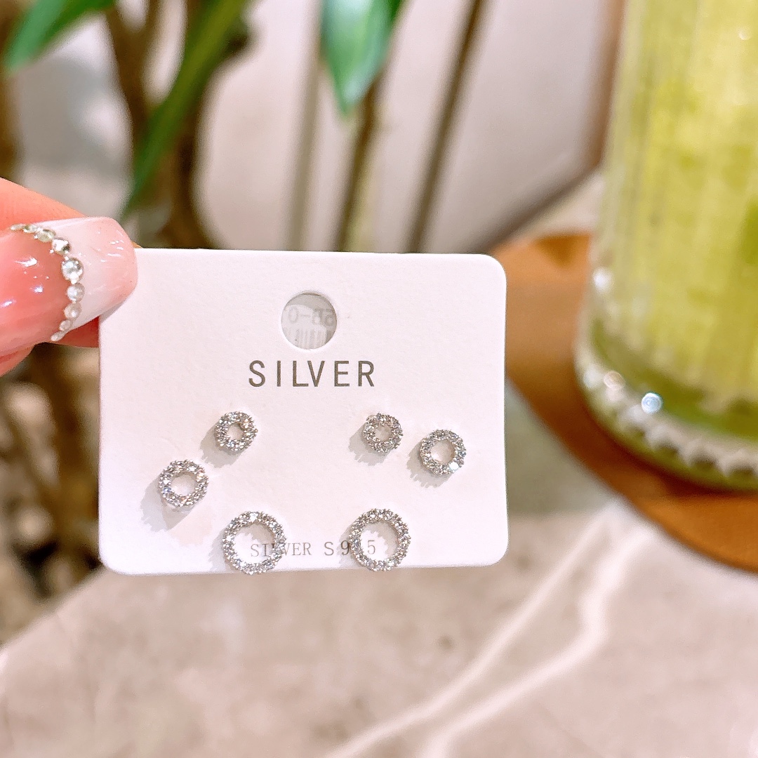 925 Silver Earrings Artistic Engagement Silver