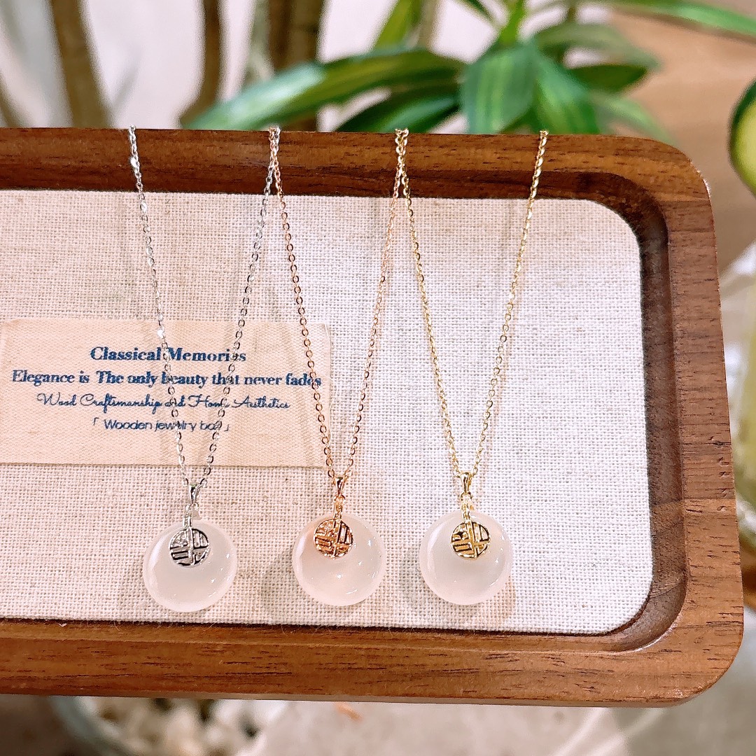 ロマンチック純銀ネックレスゴールド 父の日