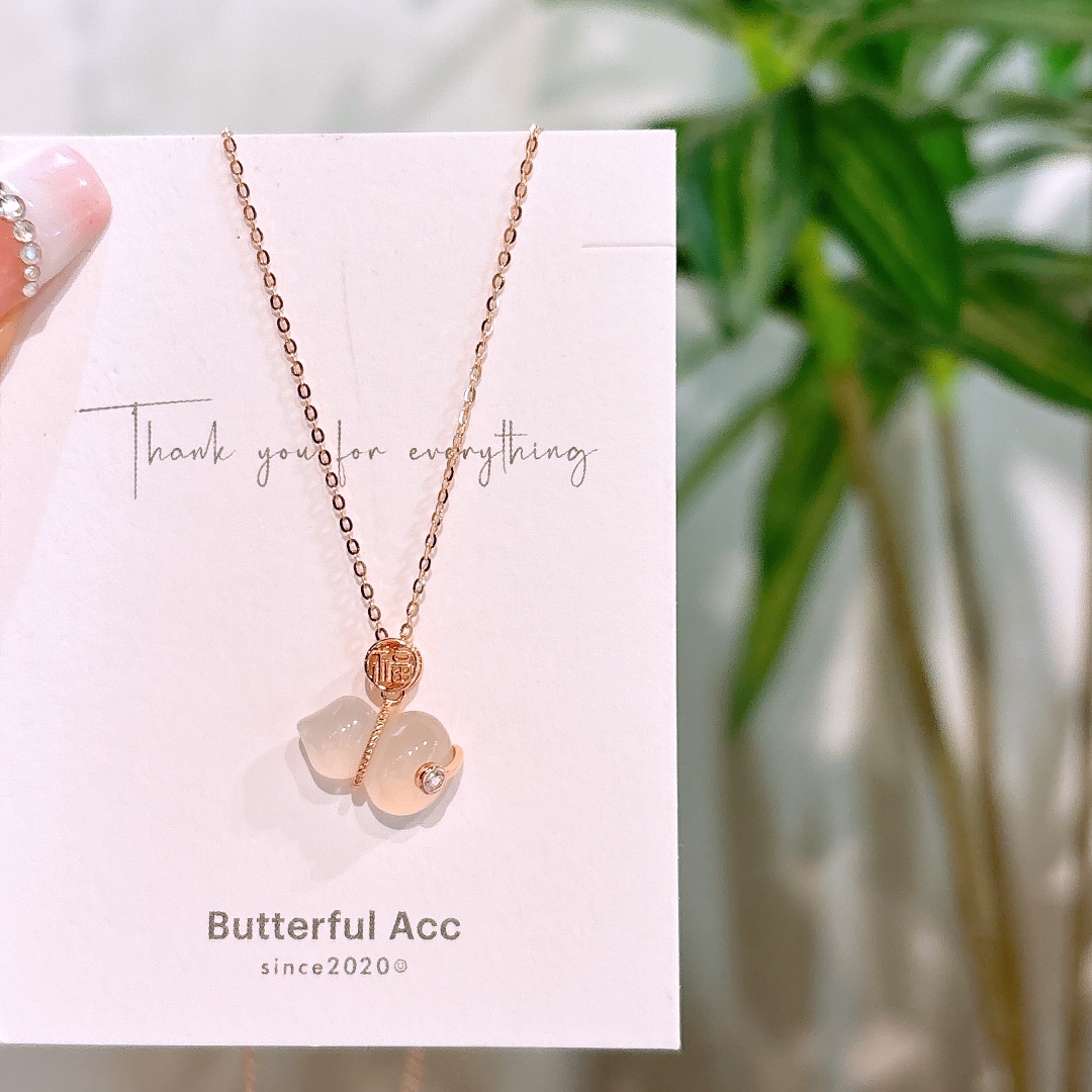 ロマンチックS925スターリングシルバーネックレスゴールド 新築祝い