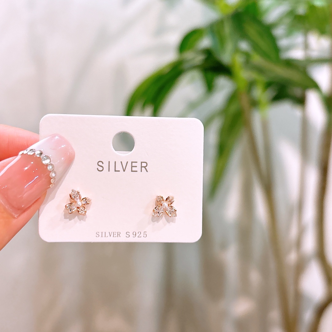 Nickel Free Silver Earrings Gentle Anniversary Gold