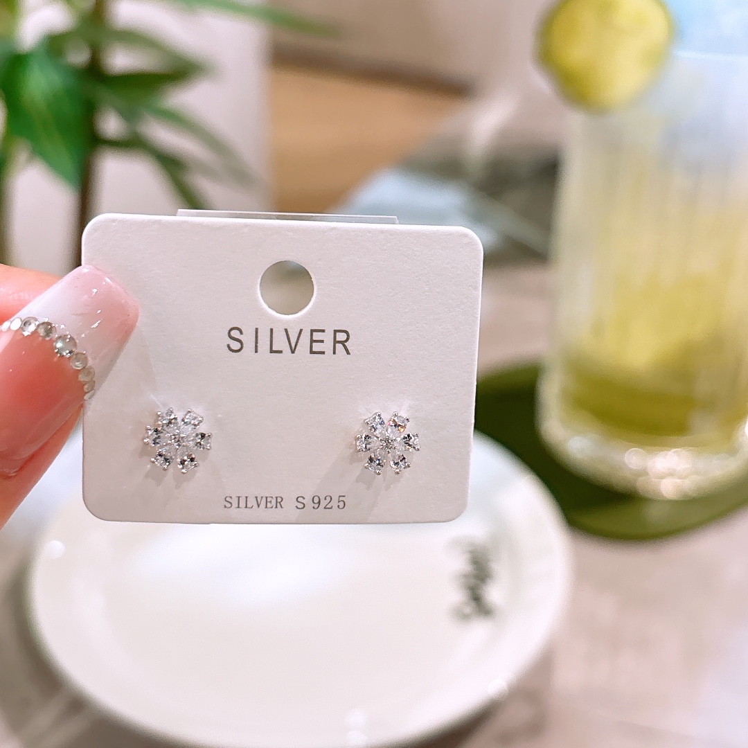 High Polish Silver Earrings Soft Valentine's Day Gold