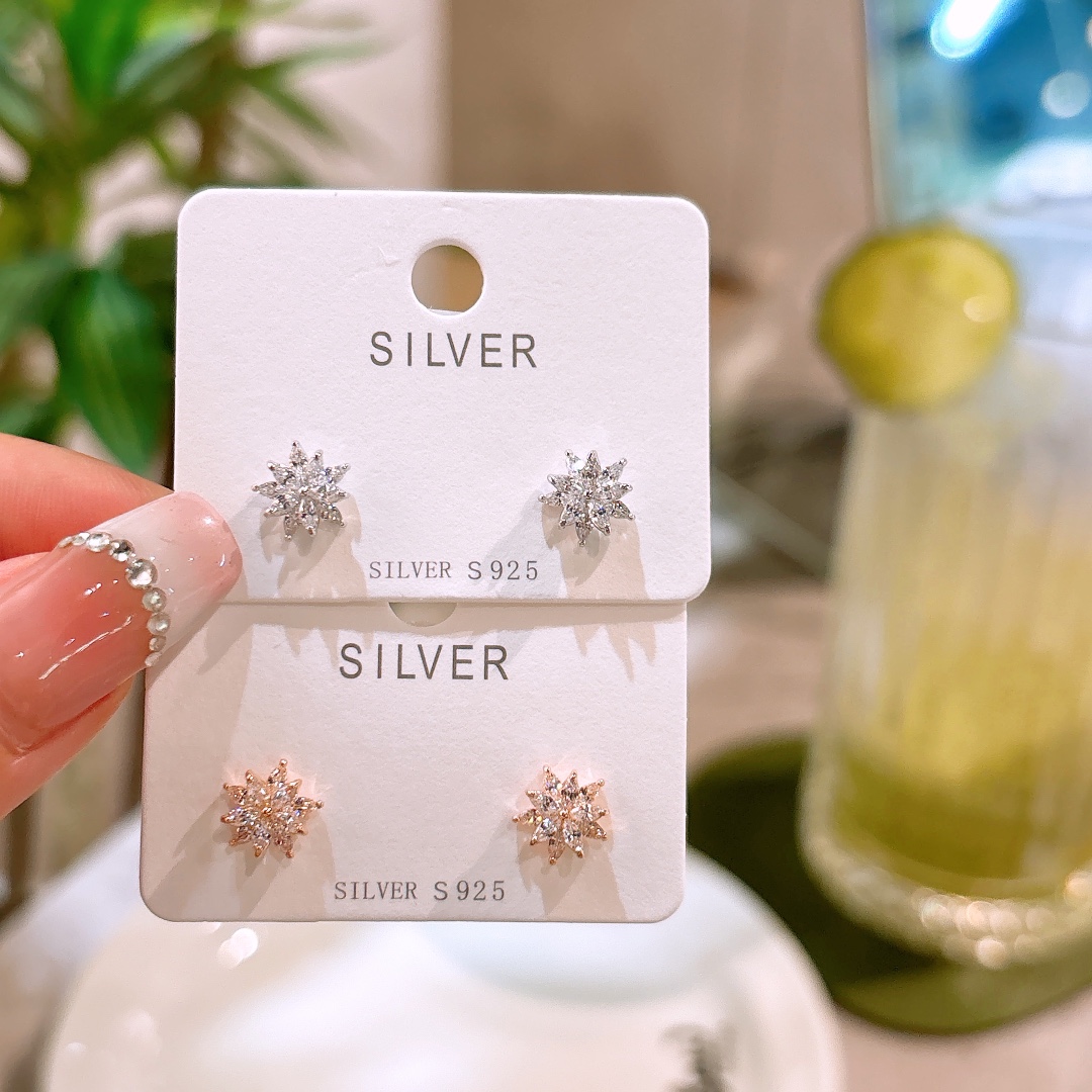 Allergiearmes Silber Ohrringe Intellektuell Bankett Silber