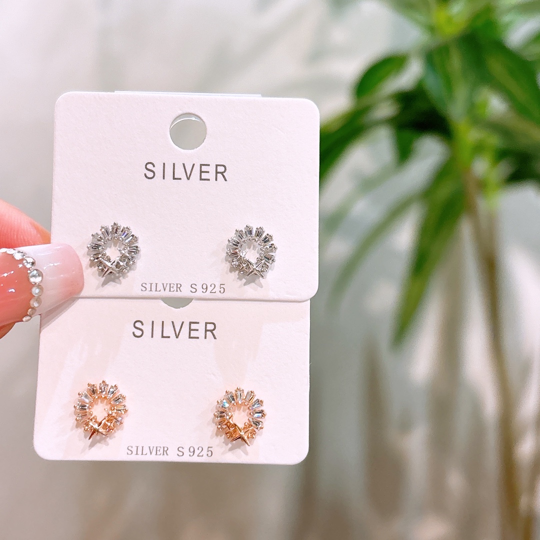 High Polish Silver Earrings Artistic Birthday Gold