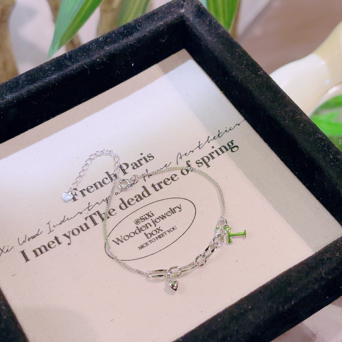 ラグジュアリー低アレルギー銀ブレスレットシルバー 婚姻届提出