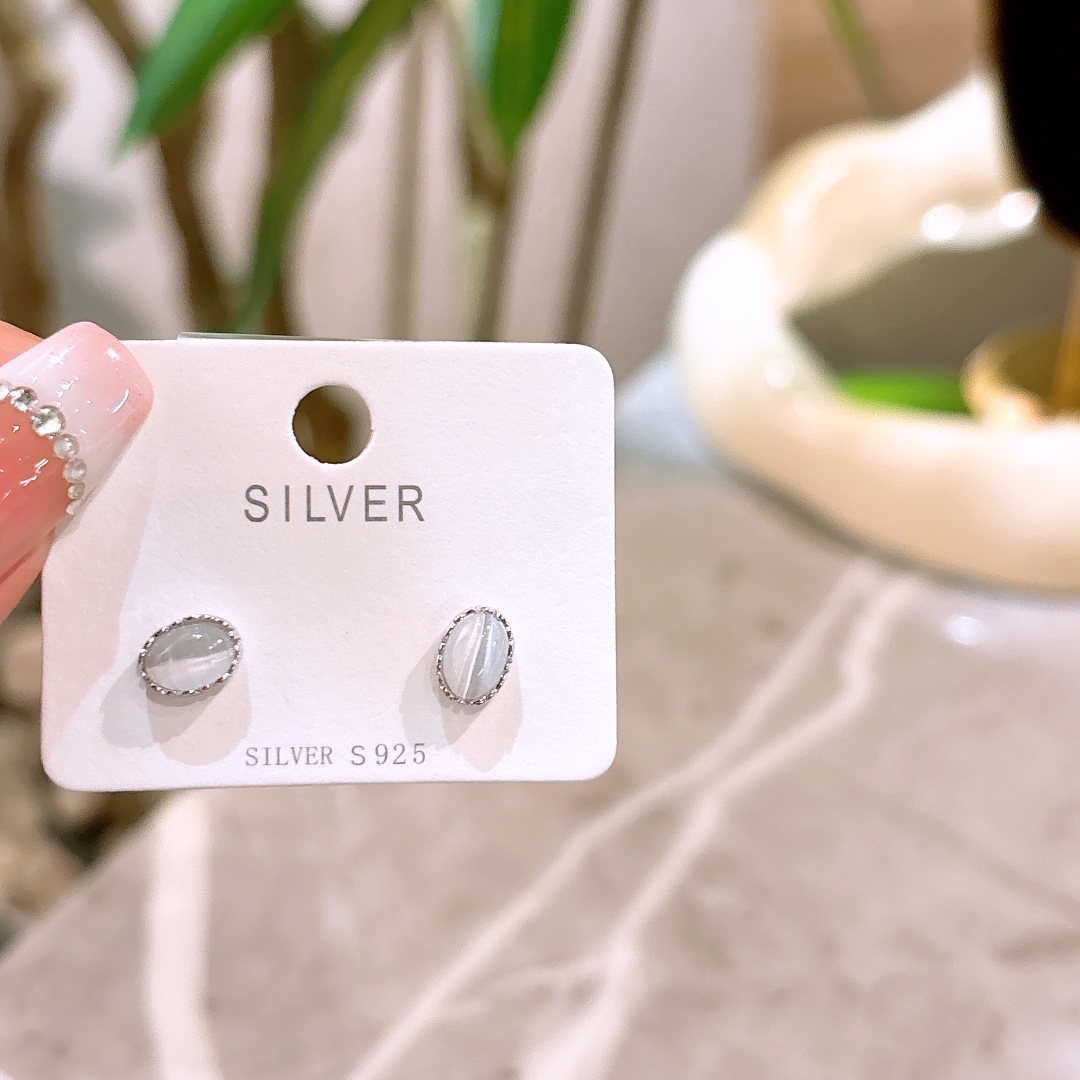 925 Silver Earrings Ins Style Self-love Silver