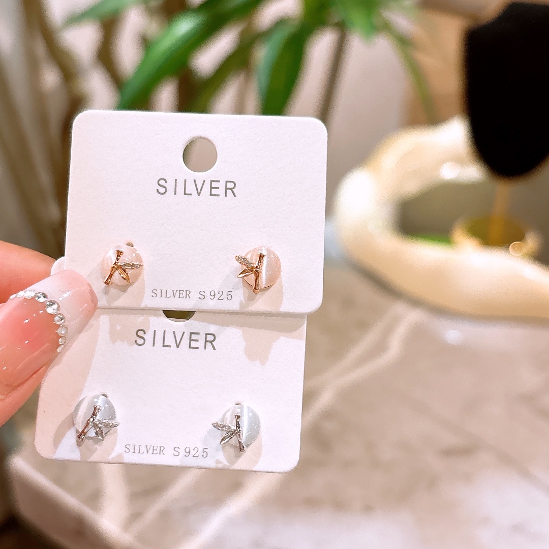 Low Allergy Silver Earrings Ultra Minimal Christmas Silver