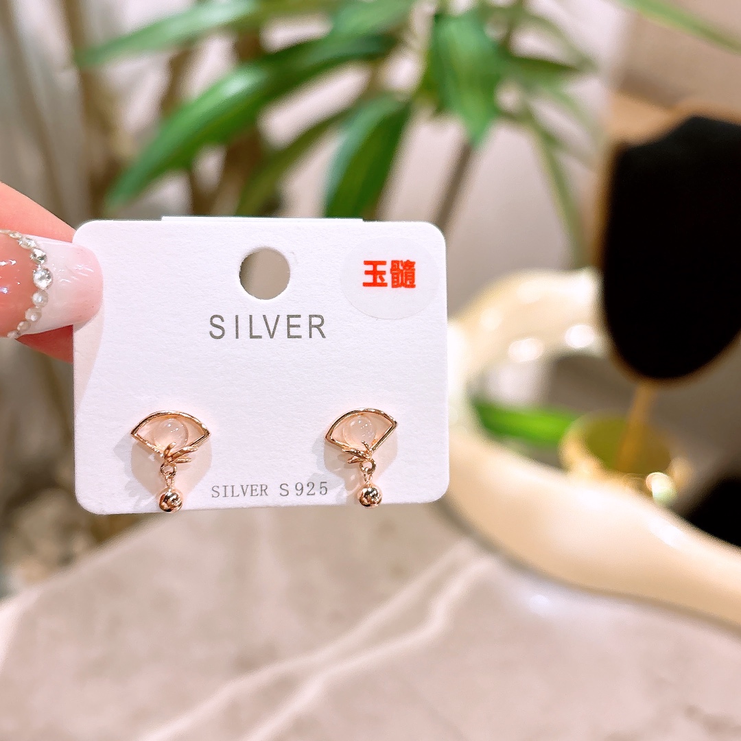 Fine Silver Earrings Playful Wedding Favor Gold