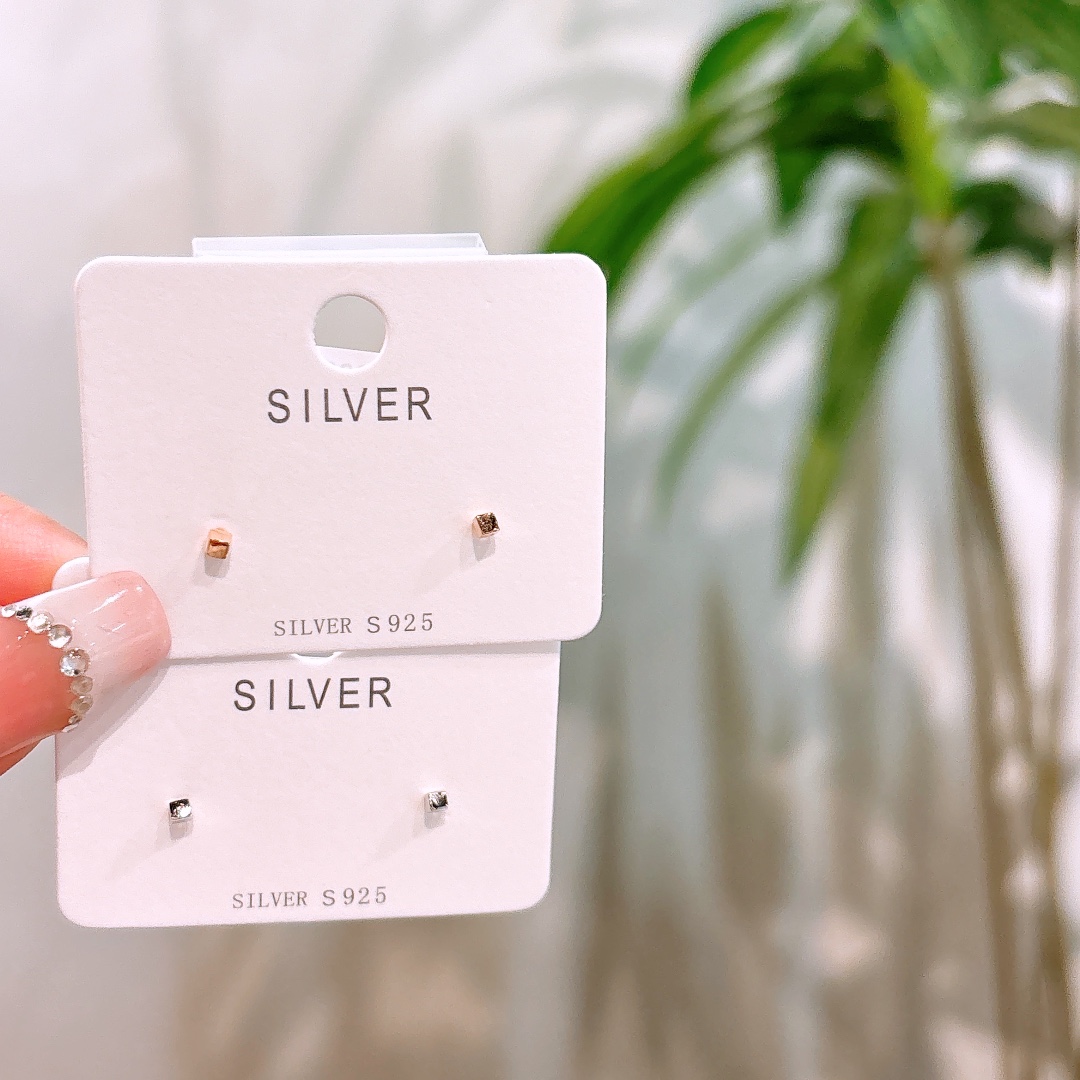 Low Allergy Silver Earrings Chic Gift for Her Gold