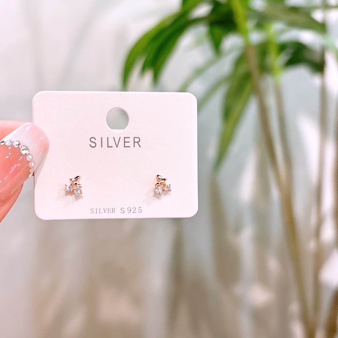 Solid Silver Earrings Cute Wedding Registration Silver