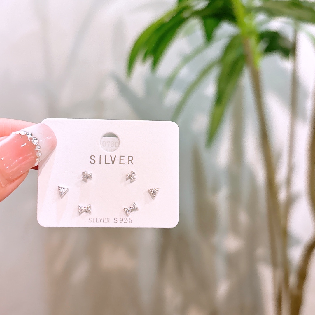 Nickel Free Silver Earrings Fashion Father's Day Gold