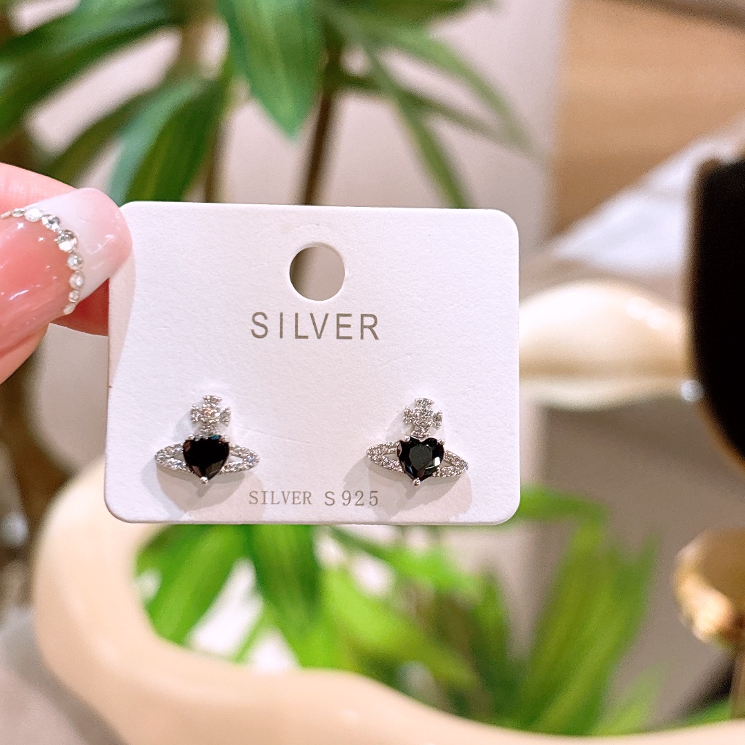 Fine Silver Earrings Romantic Anniversary Gold