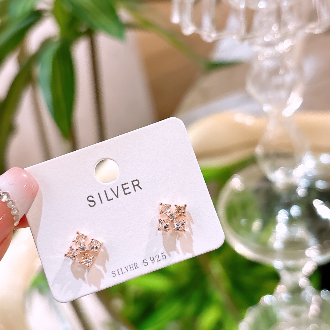 925 Silver Earrings Elegant Everyday Wear Gold