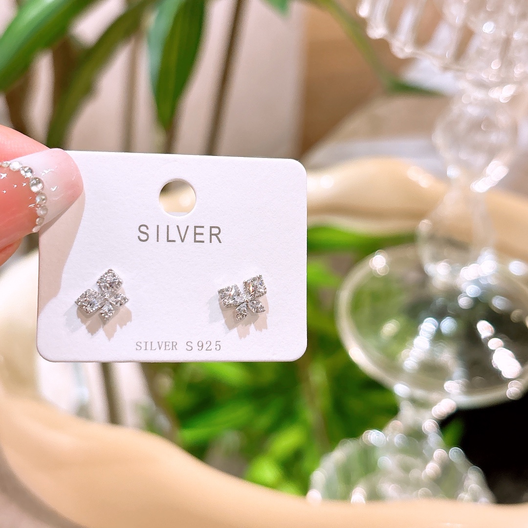 Fine Silver Earrings Ins Style Confession Silver