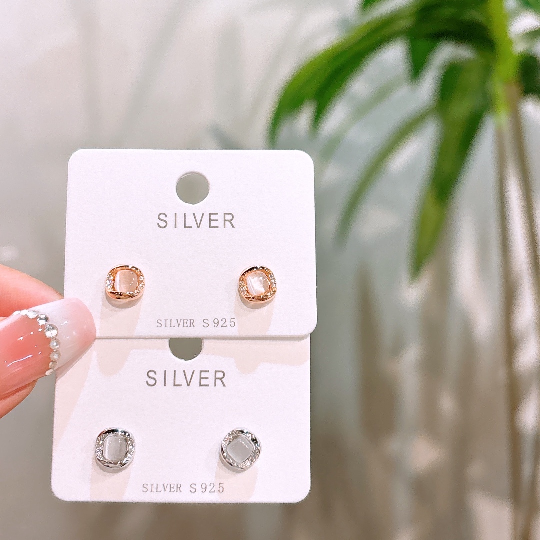 Solid Silver Earrings Dainty Wedding Favor Silver