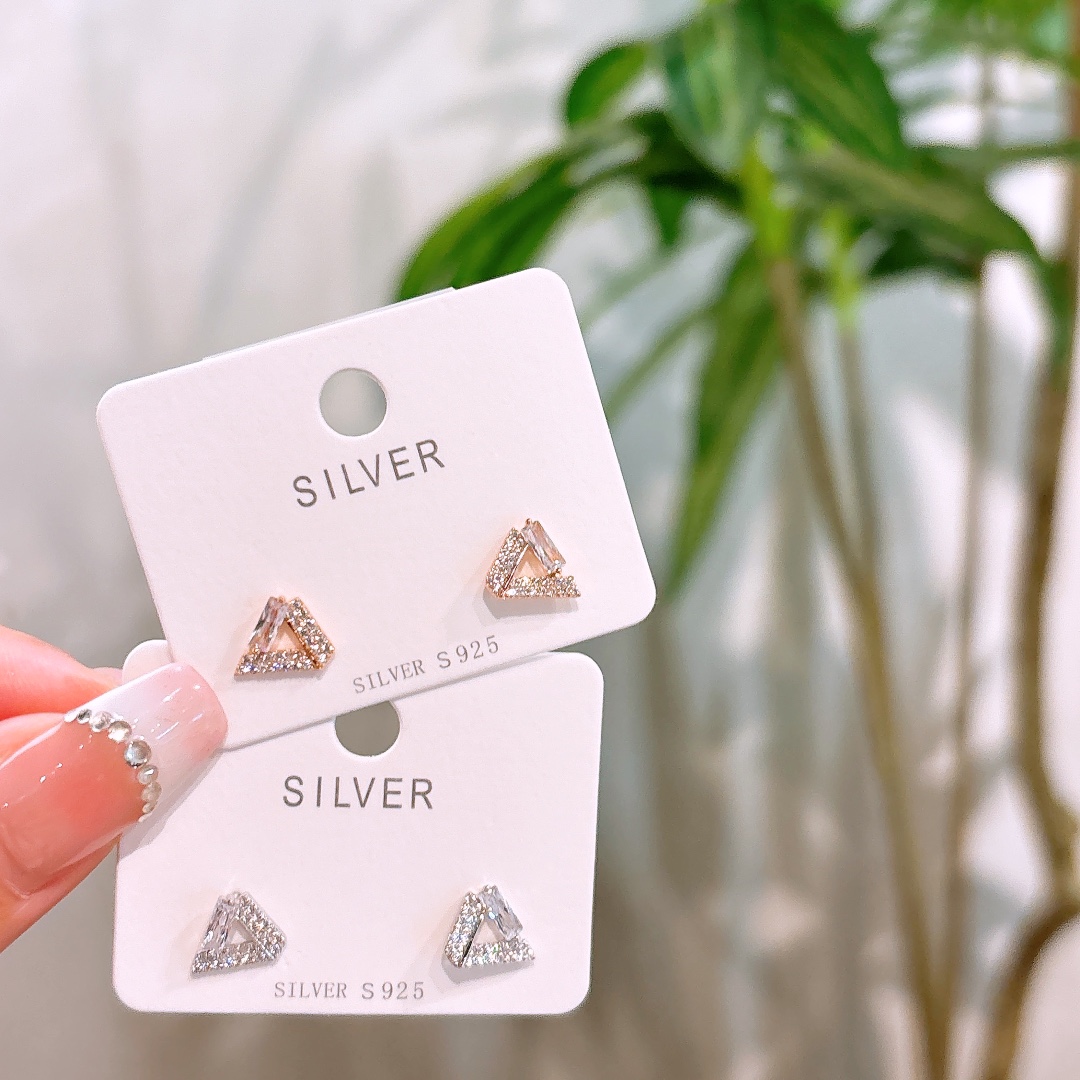 Low Allergy Silver Earrings Premium New Year Gold