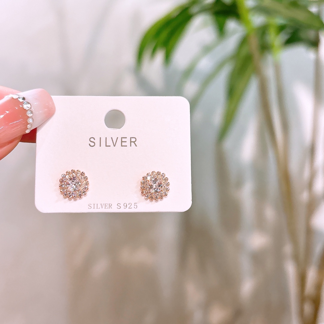 Solid Silver Earrings Dainty Christmas Silver