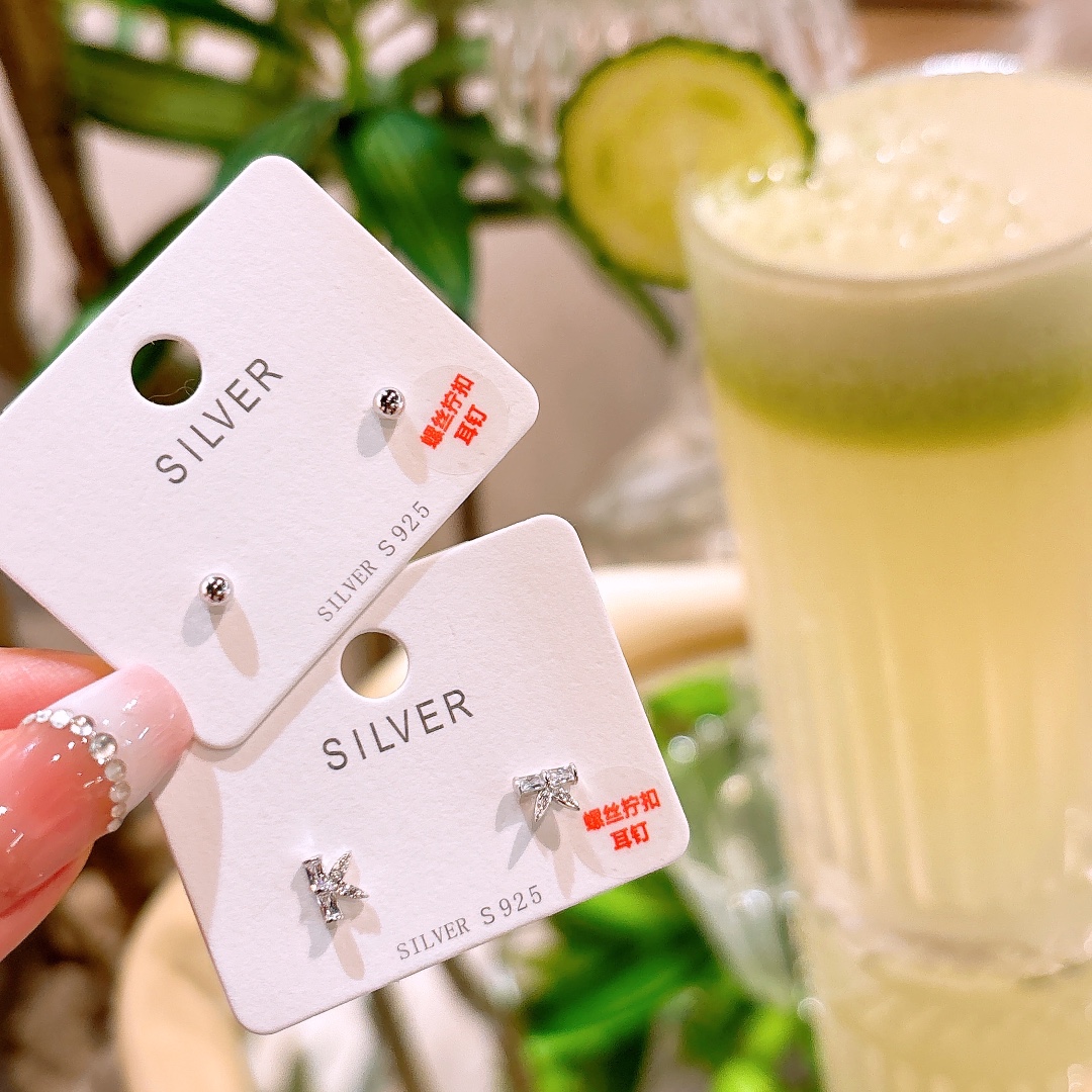 925 Silver Earrings Girly Valentine's Day Silver